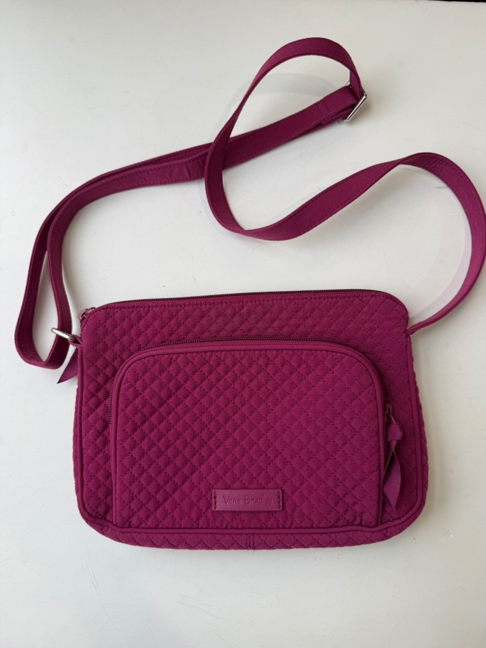VERA BRADLEY Plum Quilted Small Medium Adjustable Crossbody Hipster Bag G11